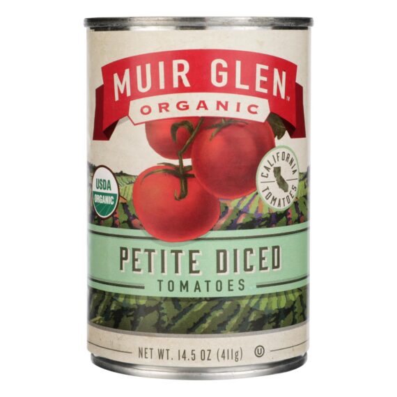 Muir Glen Diced Tomatoes, Tomato, Case Of 12, 14.5 Oz.