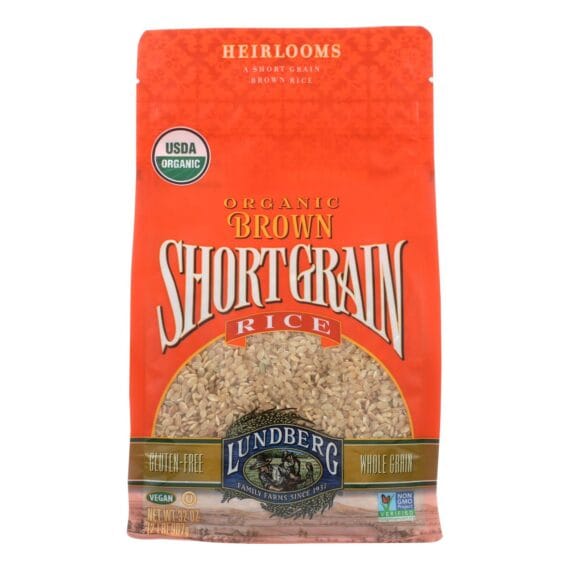 Lundberg Family Farms Organic Short Grain Brown Rice, Case Of 6, 2 Lb.