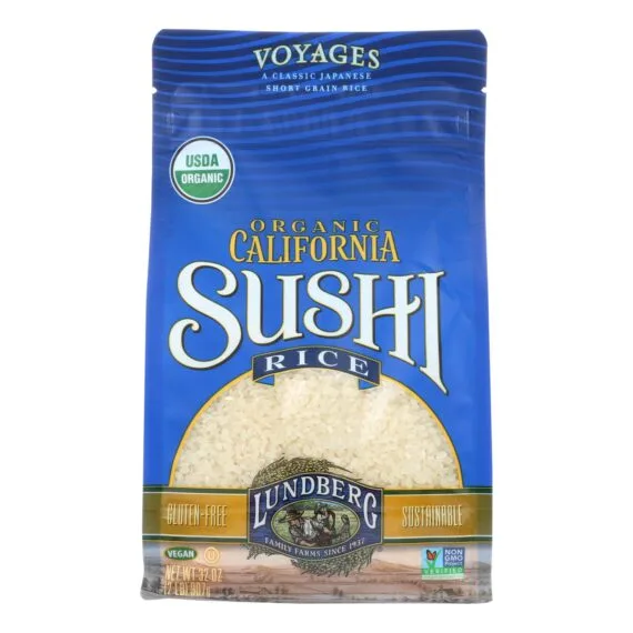 Lundberg Family Farms Organic Sushi White Rice, Case Of 6, 2 Lb.