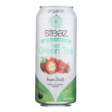 Steaz Lightly Sweetened Green Tea, Super Fruit, Case Of 12, 16 Fl Oz.