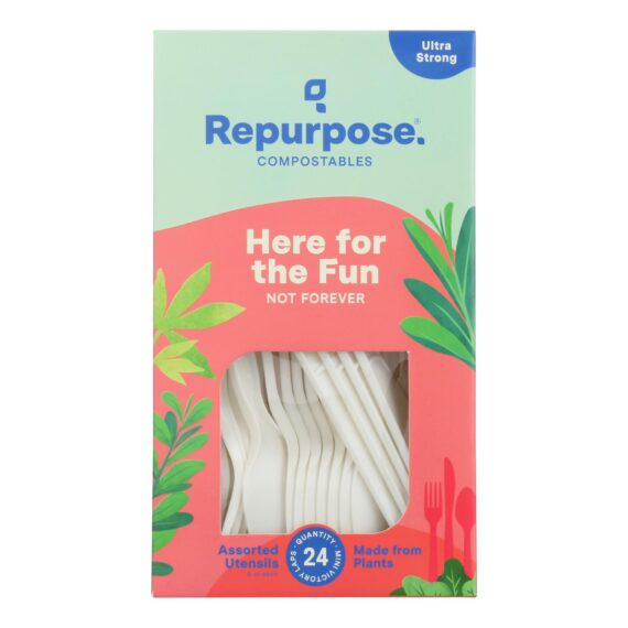 Repurpose Plant Base High Heat Utensils Set, Case Of 20, 24 Count