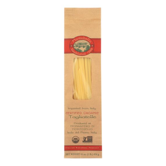 Montebello Organic Pasta, Tagliatelle, Case Of 12, 1 Lb.