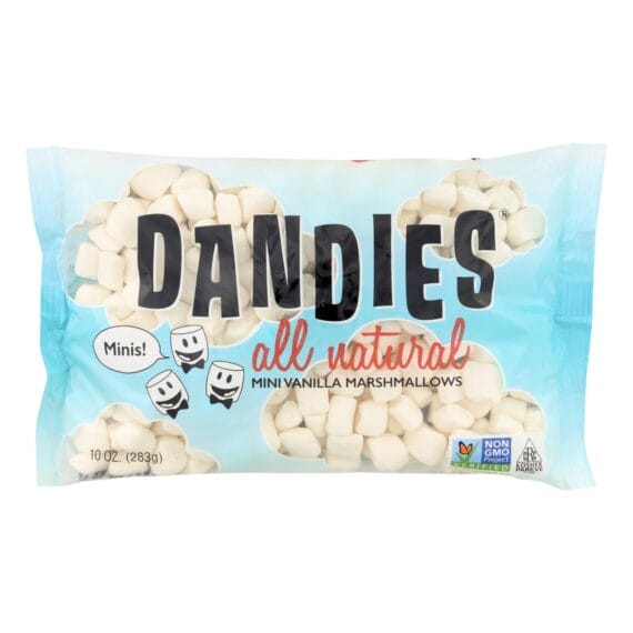 Dandies, Air Puffed Mini Marshmallows, Classic Vanilla, Case Of 12, 10 Oz.