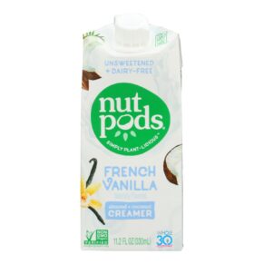Nutpods, Non-dairy Creamer French Vanilla Unsweetened, Case Of 12, 11.2 Fl Oz.