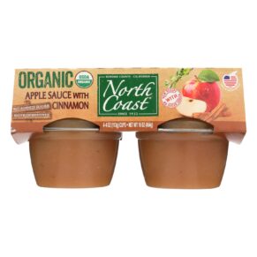 North Coast Organic Apple Sauce, Case Of 12, 4/4 Oz