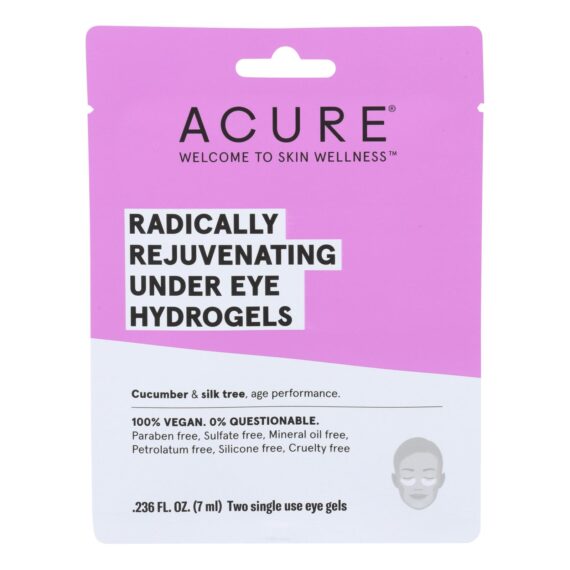 Acure, Under Eye Mask, Radically Rejuvenating Hydrogel, Case Of 12, 1 Each