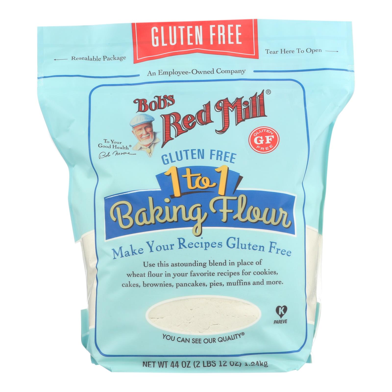 Bob's Red Mill, Baking Flour 1 To 1, Case Of 4-44 Oz