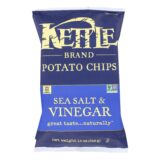 Kettle Brand, Potato Chps Sea Salt & Vngar, Case Of 9, 13 Oz