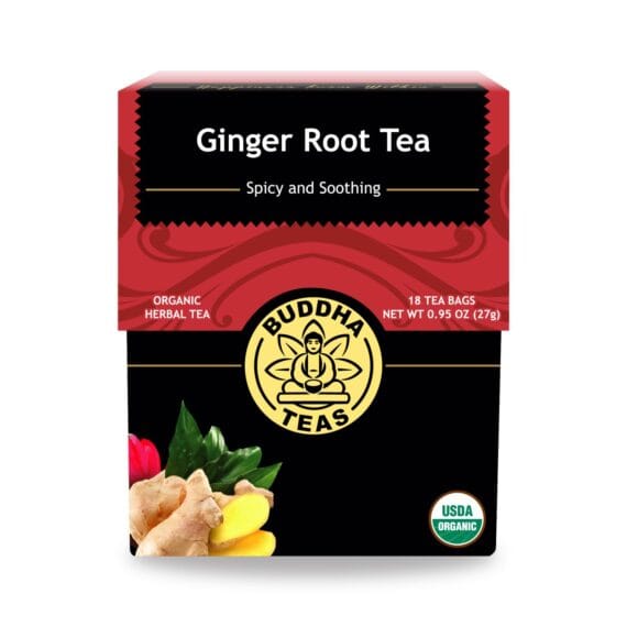Buddha Teas, Organic Tea, Ginger Root, Case Of 6, 18 Count