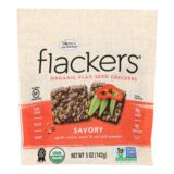 Doctor In The Kitchen, Organic Flax Seed Crackers, Savory, Case Of 6, 5 Oz.