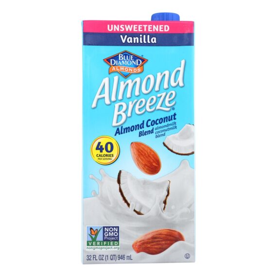 Almond Breeze, Almond Coconut Milk, Vanilla, Case Of 12, 32 Fl Oz.