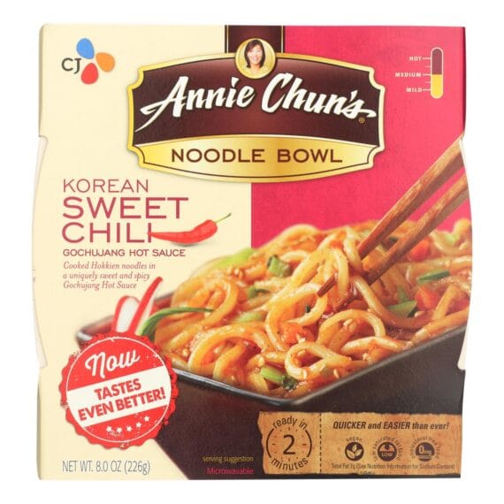 Annie Chun's Korean Sweet Chili Noodle Bowl, Case Of 6, 7.9 Oz.