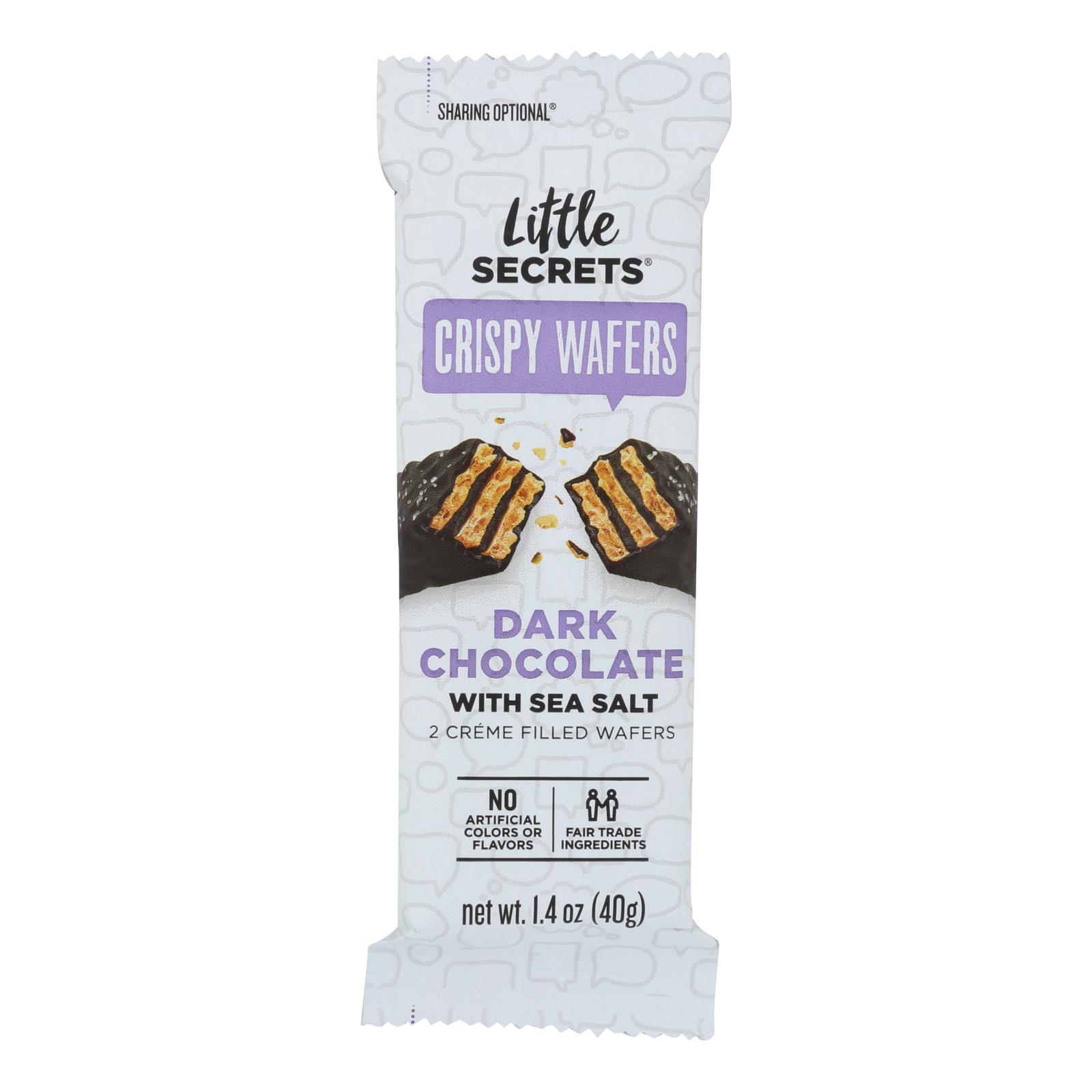 Little Secrets Crispy Wafer, Dark Chocolate With Sea Salt, Case Of 12, 1.4 Oz.