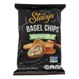 Stacy's Pita Chips Bagel Chips, Toastd Garlic, Case Of 12, 7 Oz
