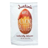 Justin's Nut Butter Squeeze Pack, Almond Butter, Maple, Case Of 10, 1.15 Oz.
