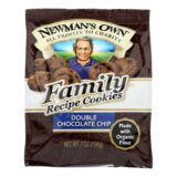 Newman's Own Organics Double Chocolate Chip Cookies, Organic, Case Of 6, 7 Oz.