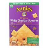 Annie's Homegrown Cheddar Squares White Cheddar Squares, Case Of 12, 7.5 Oz