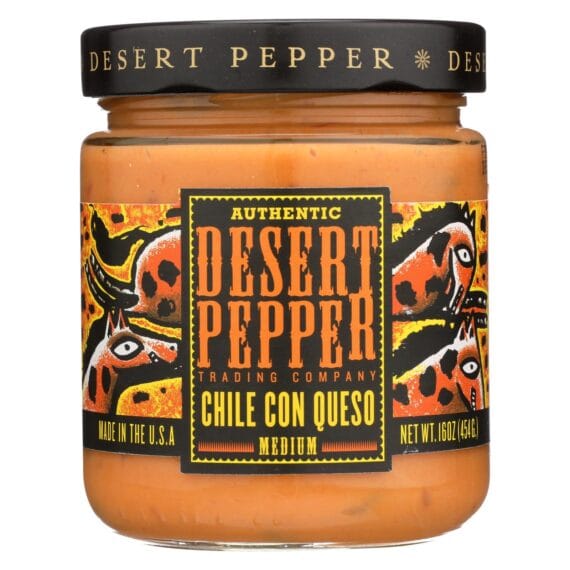 Desert Pepper Trading, Medium Chile Con Queso Dip, Case Of 6, 16 Oz.