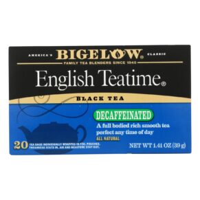 Bigelow Tea English Teatime Decaffeinated Black Tea, Case Of 6, 20 Bags