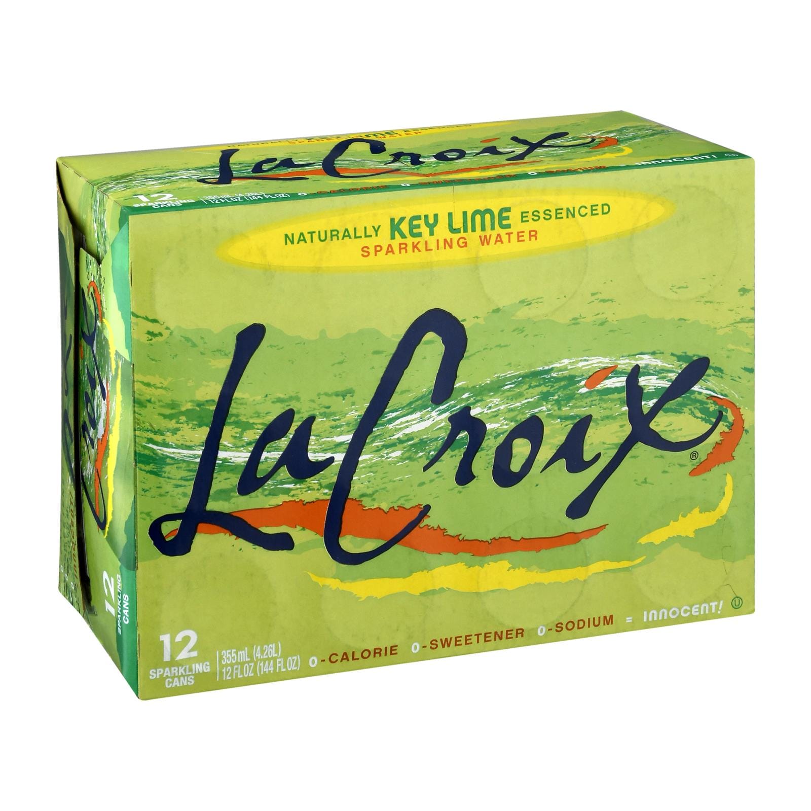 Lacroix, Sparkling Water, Key Lime, Case Of 2, 12/12 Fl Oz.