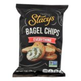 Stacy's Pita Chips Bagel Chips, Everything, Case Of 12, 7 Oz