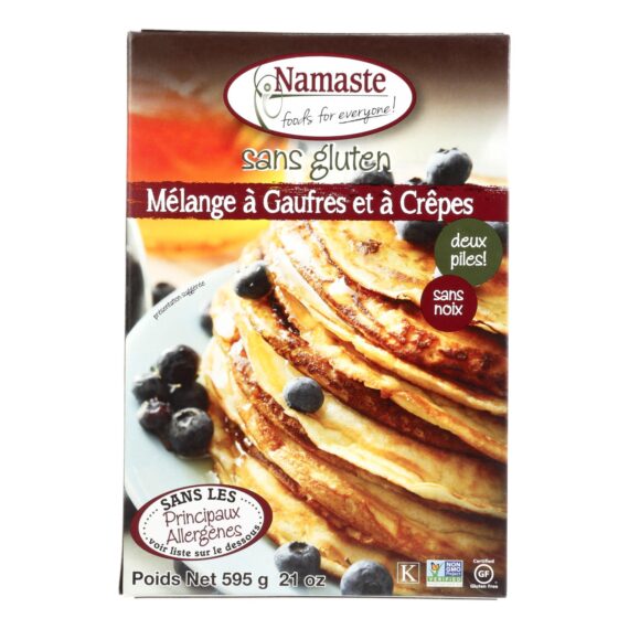 Namaste Foods Gluten Free Waffle And Pancake, Mix, Case Of 6, 21 Oz.