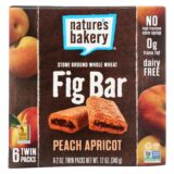Nature's Bakery Stone Ground Whole Wheat Fig Bar, Peach Apricot, 2 Oz, Case Of 6