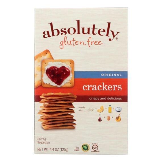 Absolutely Gluten Free, Crackers, Original, Case Of 12, 4.4 Oz.