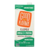Good Karma Flax Milk, Protein, Vanilla, Case Of 6, 32 Fl Oz