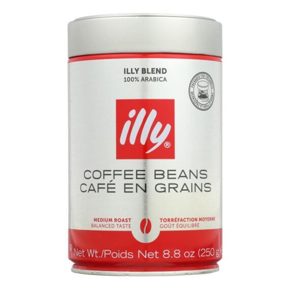 Illy Caffe Coffee Coffee, Whole Bean, Medium Roast, 8.8 Oz, Case Of 6