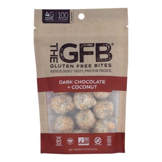 The Gluten Freeb Bites, Dark Chocolate Coconut, Case Of 6, 4 Oz