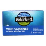 Wild Planet Wild Sardines In Spring Water, Case Of 12, 4.375 Oz.