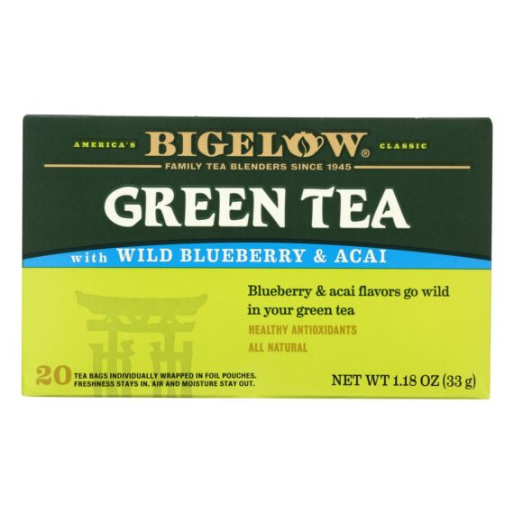 Bigelow Tea Green Tea With Blueberry, Case Of 6, 20 Bag