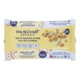 Pascha Organic Rice Milk Chocolate Baking Chips, White Chocolate, Case Of 8, 7 Oz