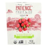 Patience Fruit And Co Whole Cranberries, Dried, Case Of 8, 4 Oz
