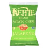 Kettle Brand, Potato Chips Jalapeno, Case Of 9, 13 Oz
