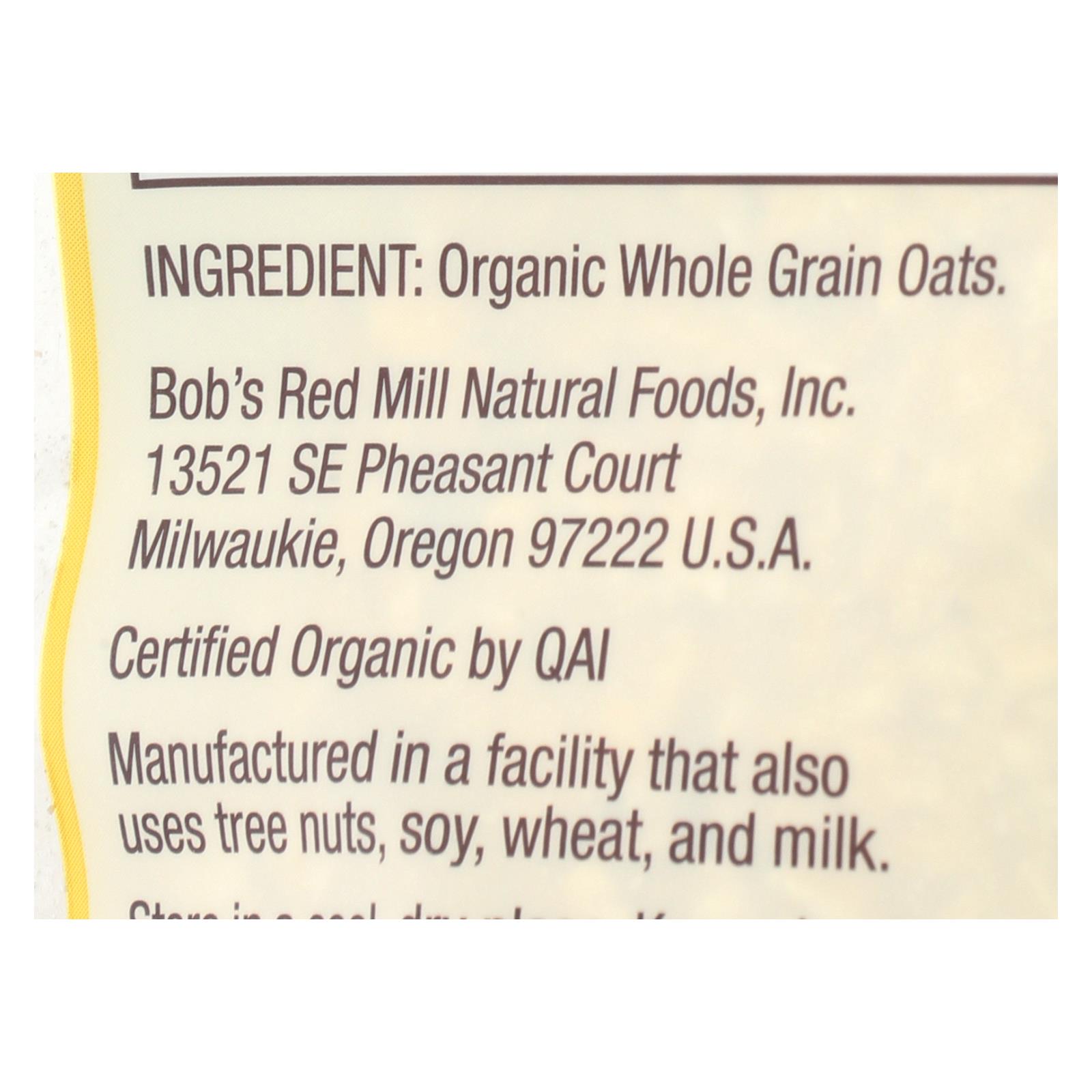 Bob's Red Mill, Oats, Organic Quick Cooking Rolled Oats, Whole Grain, Case Of 4, 16 Oz. - Image 2