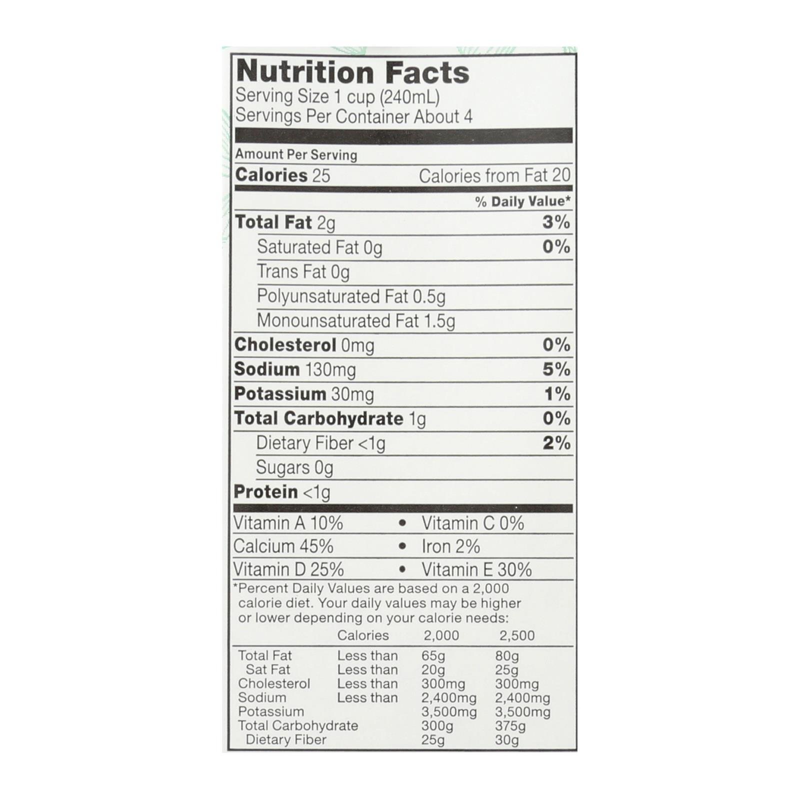 So Delicious Dairy Free Almond Milk Beverage,unsweetened, Case Of 6, 32 Fl Oz - Image 3