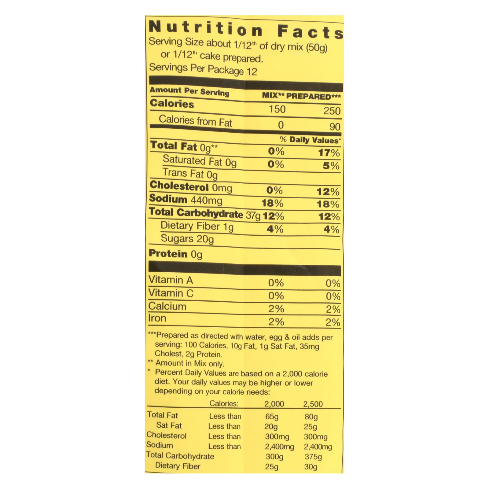 Pamela's Products, Vanilla Cake, Mix, Case Of 6, 21 Oz. - Image 2