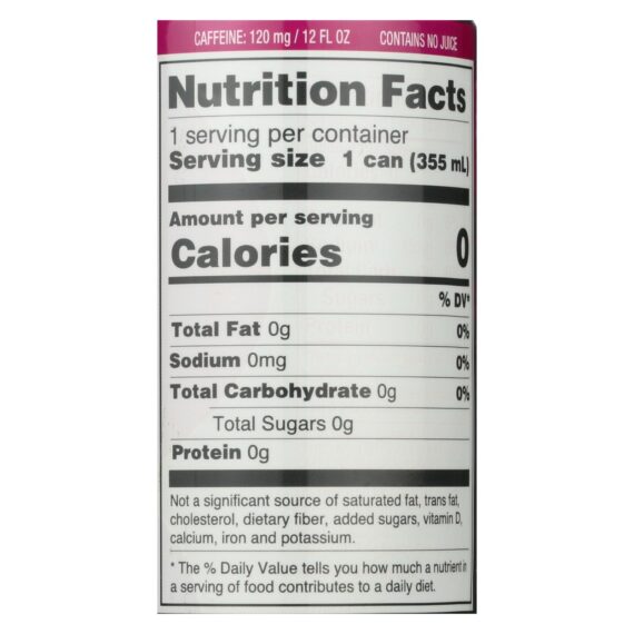 Zevia Zero Calorie Energy Drink, Raspberry/lime, Case Of 12, 12 Fl Oz - Image 2