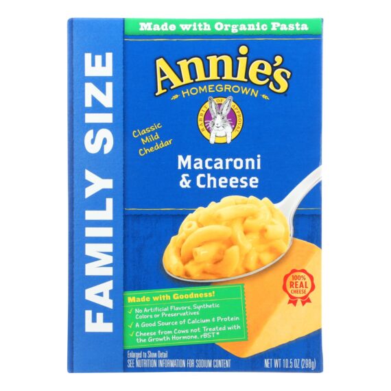 Annie's Homegrown Classic Family Size Macaroni And Cheese, Case Of 6, 10.5 Oz.