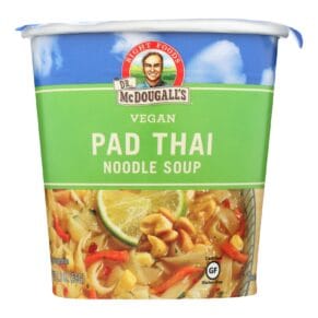Dr. Mcdougall's Vegan Pad Thai Noodle Soup Big Cup, Case Of 6, 2 Oz.