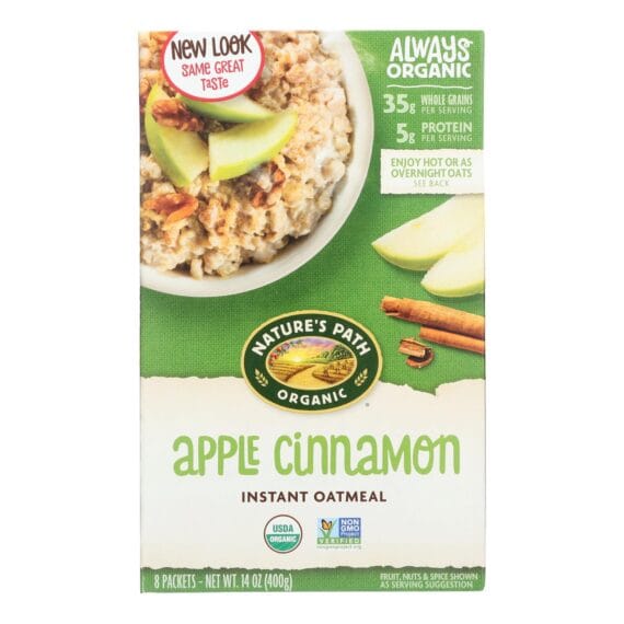 Nature's Path Hot Oatmeal, Apple Cinnamon, Case Of 6, 14 Oz.