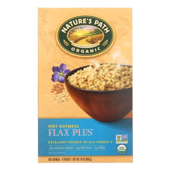 Nature's Path Hot Oatmeal, Flax Plus, Case Of 6, 14 Oz.