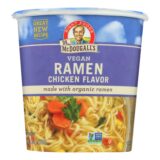 Dr. Mcdougall's Vegan Ramen Soup Big Cup With Noodles, Chicken, Case Of 6, 1.8 Oz.