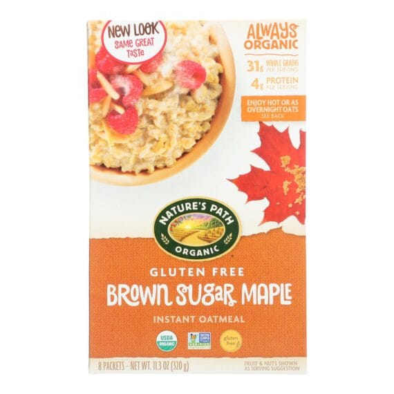Nature's Path Organic Hot Oatmeal, Brown Sugar Maple, Case Of 6, 11.3 Oz.