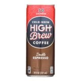 High Brew Coffee Coffee, Ready To Drink, Double Espresso, 8 Oz, Case Of 12