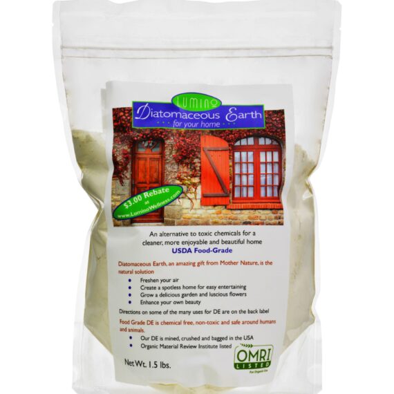 Lumino Home Diatomaceous Earth, Food Grade, Home, 1.5 Lb