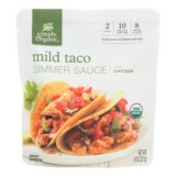 Simply Organic Simmer Sauce, Organic, Mild Taco, Case Of 6, 8 Oz