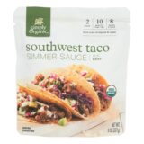 Simply Organic Simmer Sauce, Organic, Southwest Taco, Case Of 6, 8 Oz